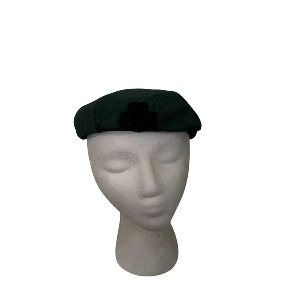Vintage 1950s Authentic Girl Scout Beret Small metal G.S